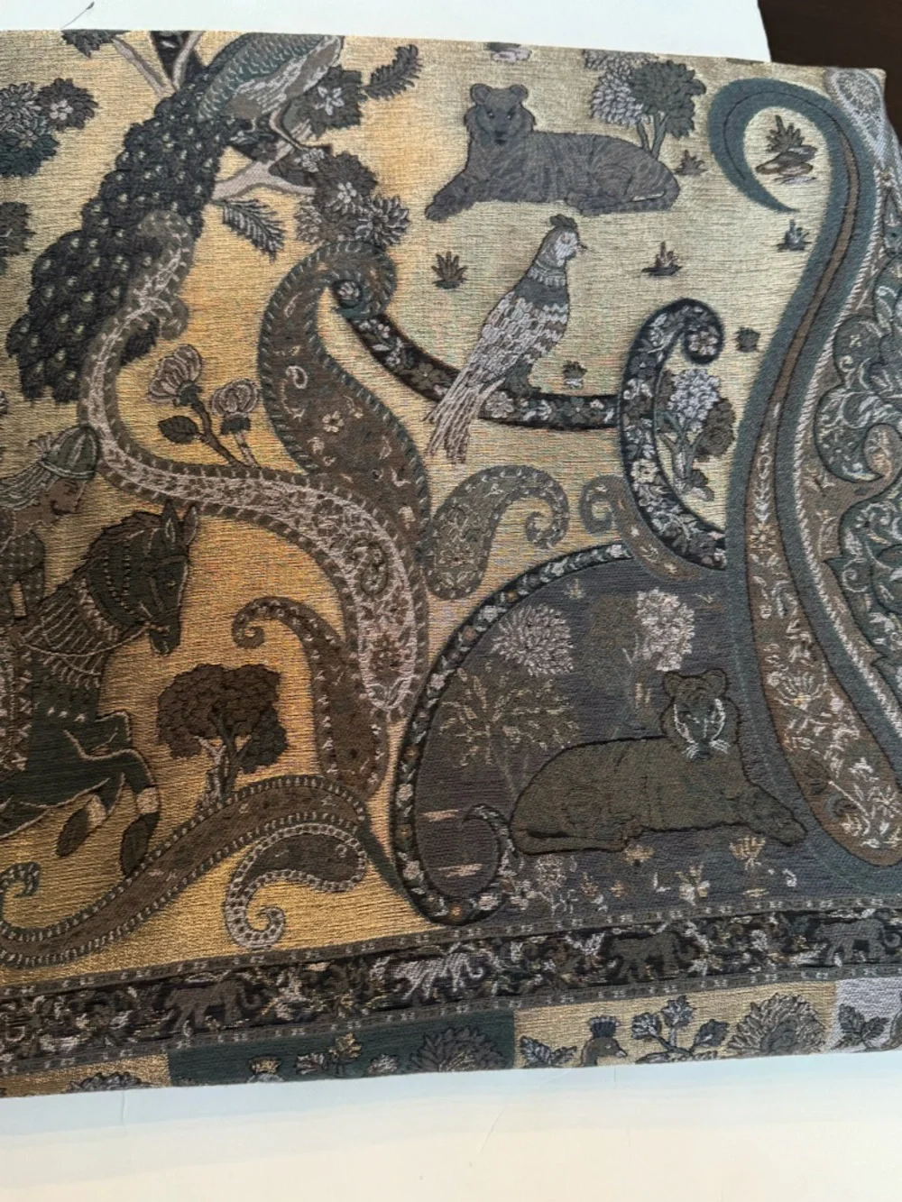 Moonlight Shawl with Peacock Design, Wedding Wrap - Picture 13 of 17